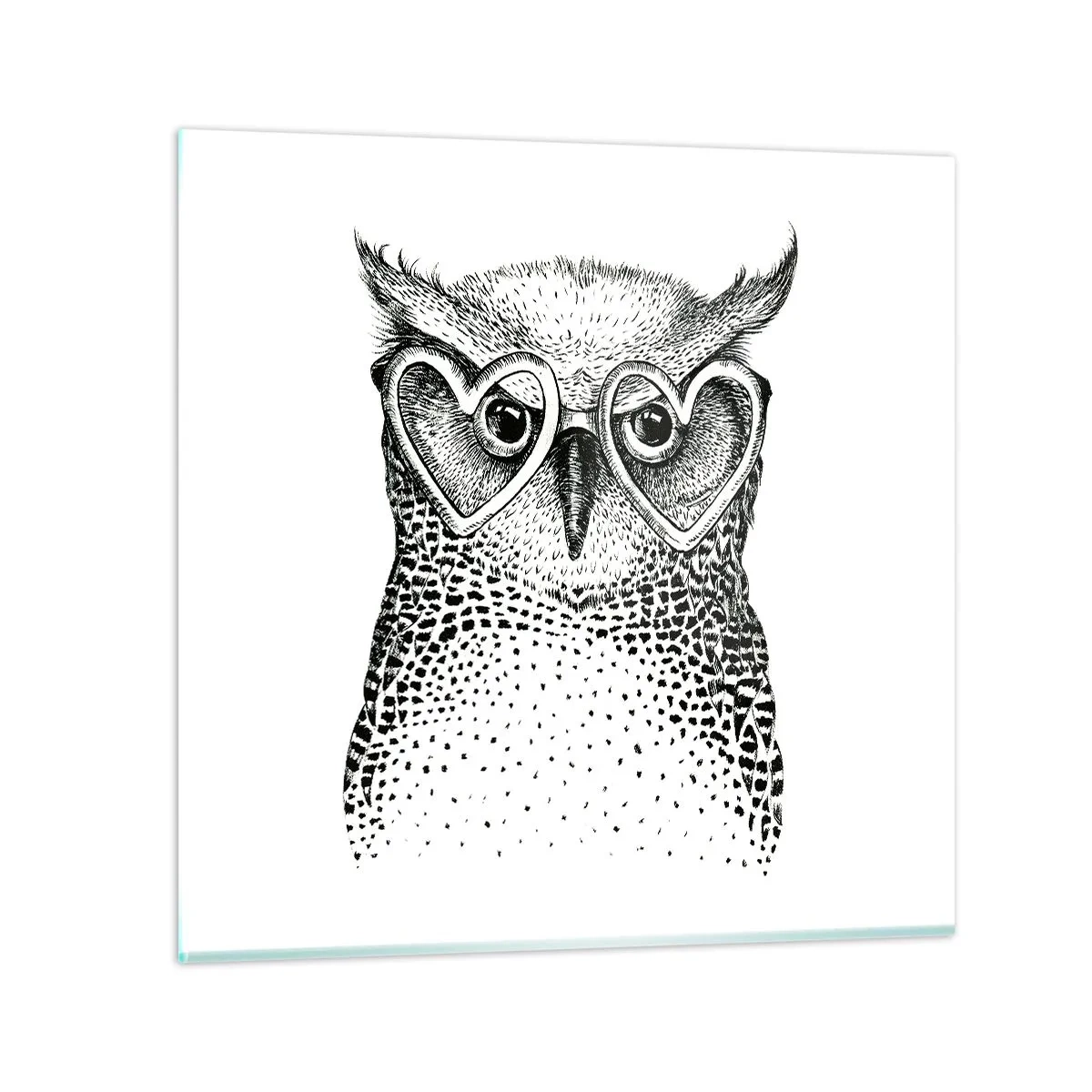 Schilderen op glas - Verstandig en met liefde - 50x50 cm