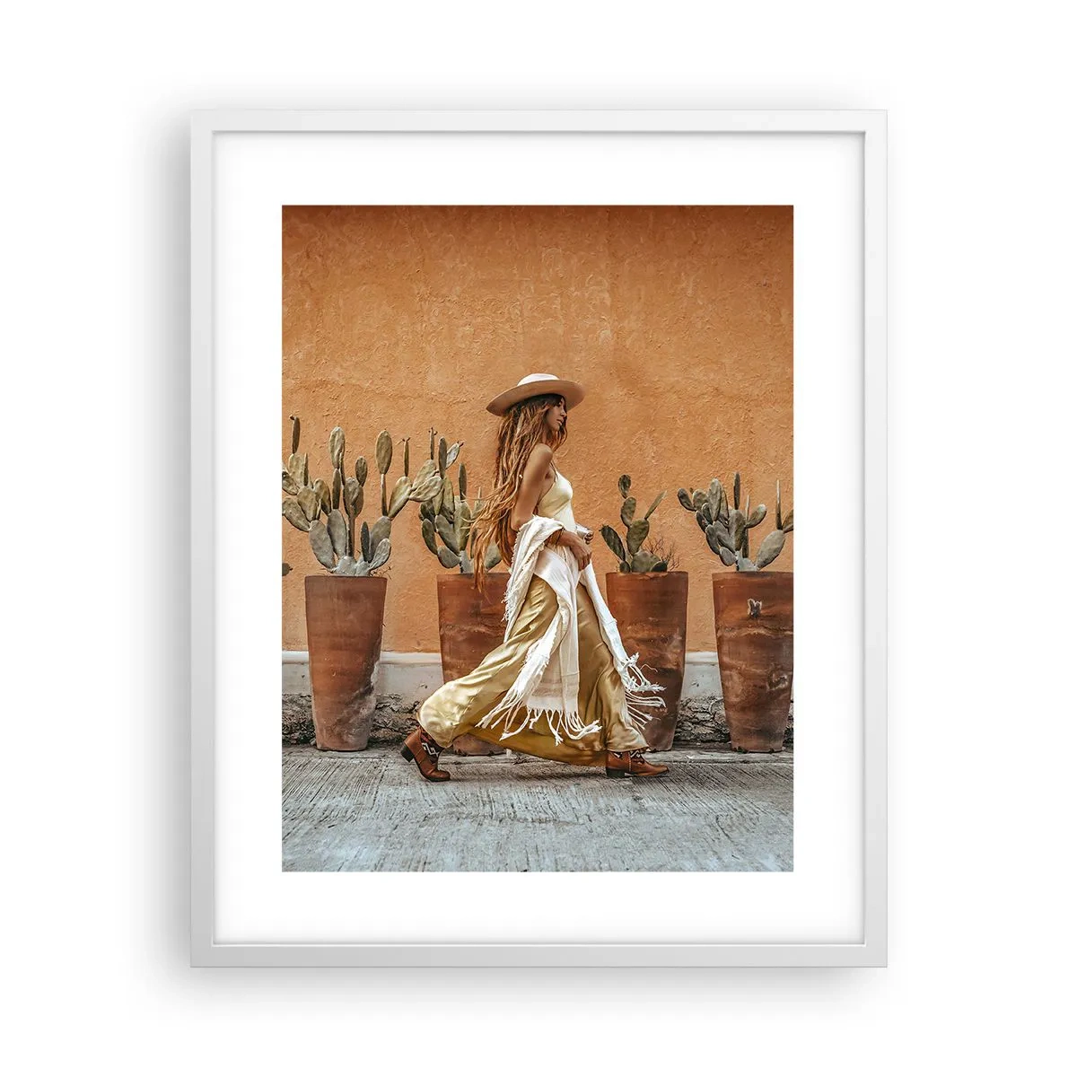 Poster in een witte lijst - Hippie-stijl - 40x50 cm