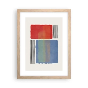 Een poster in een licht eiken lijst - De geest en de letter van de geometrie - 30x40 cm