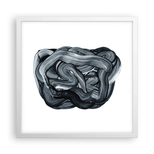 Poster in een witte lijst - Het is niet zo eenvoudig - 40x40 cm