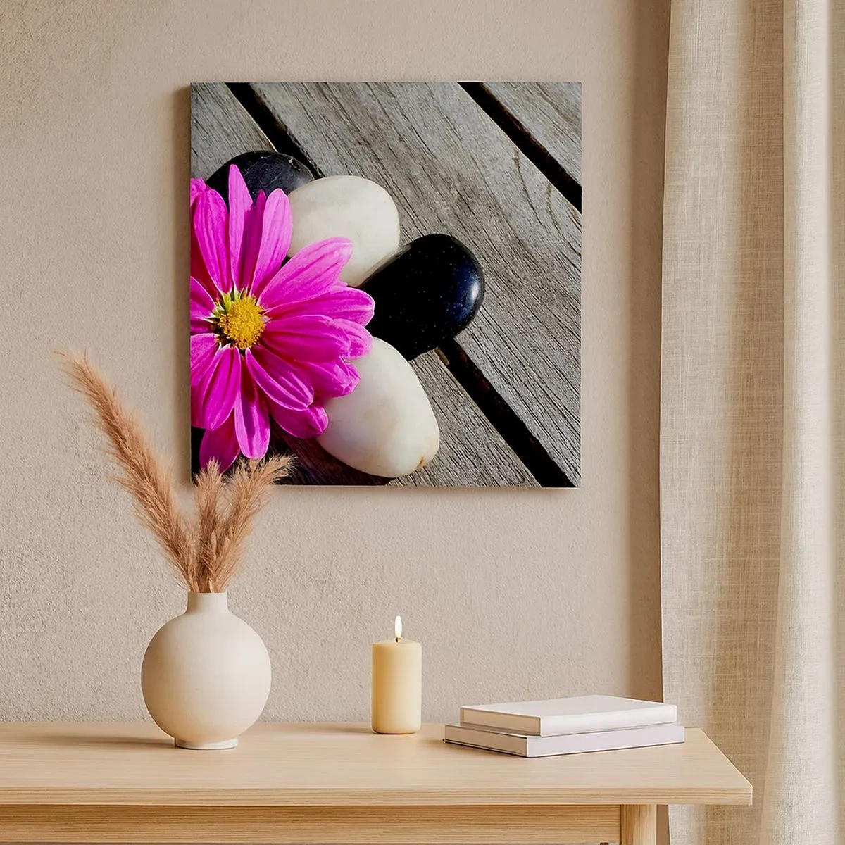 Schilderen op canvas - Rust op de pier - 30x30 cm