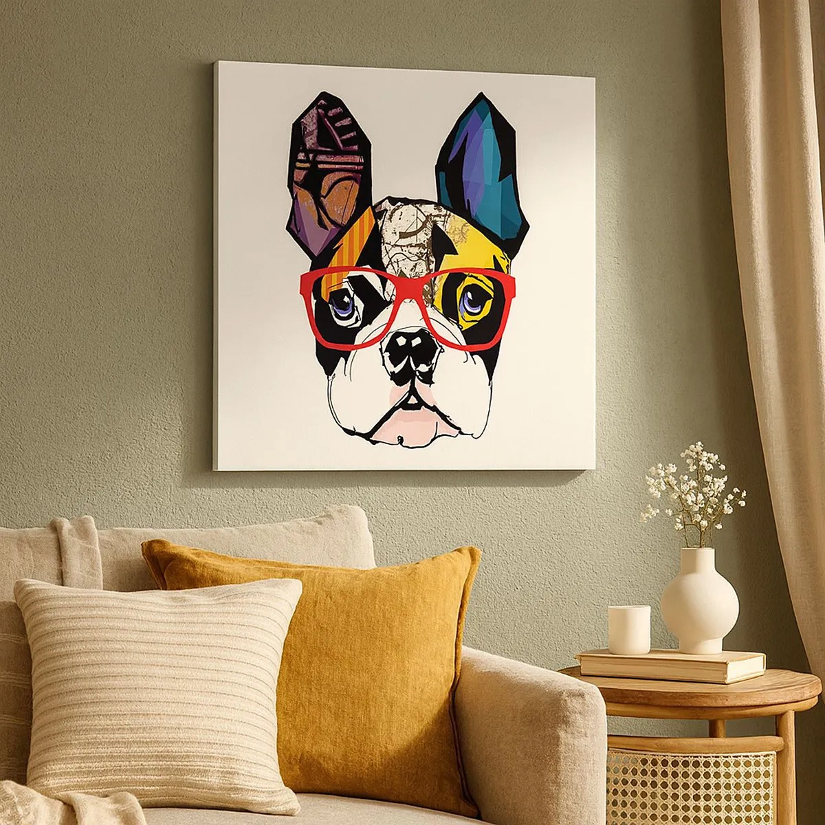 Schilderen op canvas - intellectueel - 30x30 cm