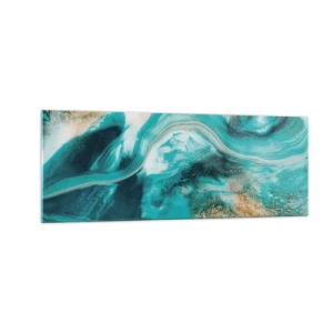 Schilderen op glas - De rivier van goud - 140x50 cm