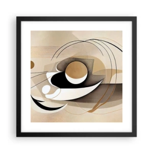 Poster in een zwarte lijst - Compositie: de essentie van de dingen - 40x40 cm