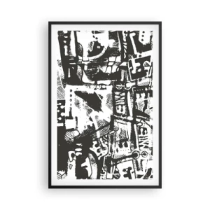 Poster in een zwarte lijst - Orde of chaos? - 61x91 cm
