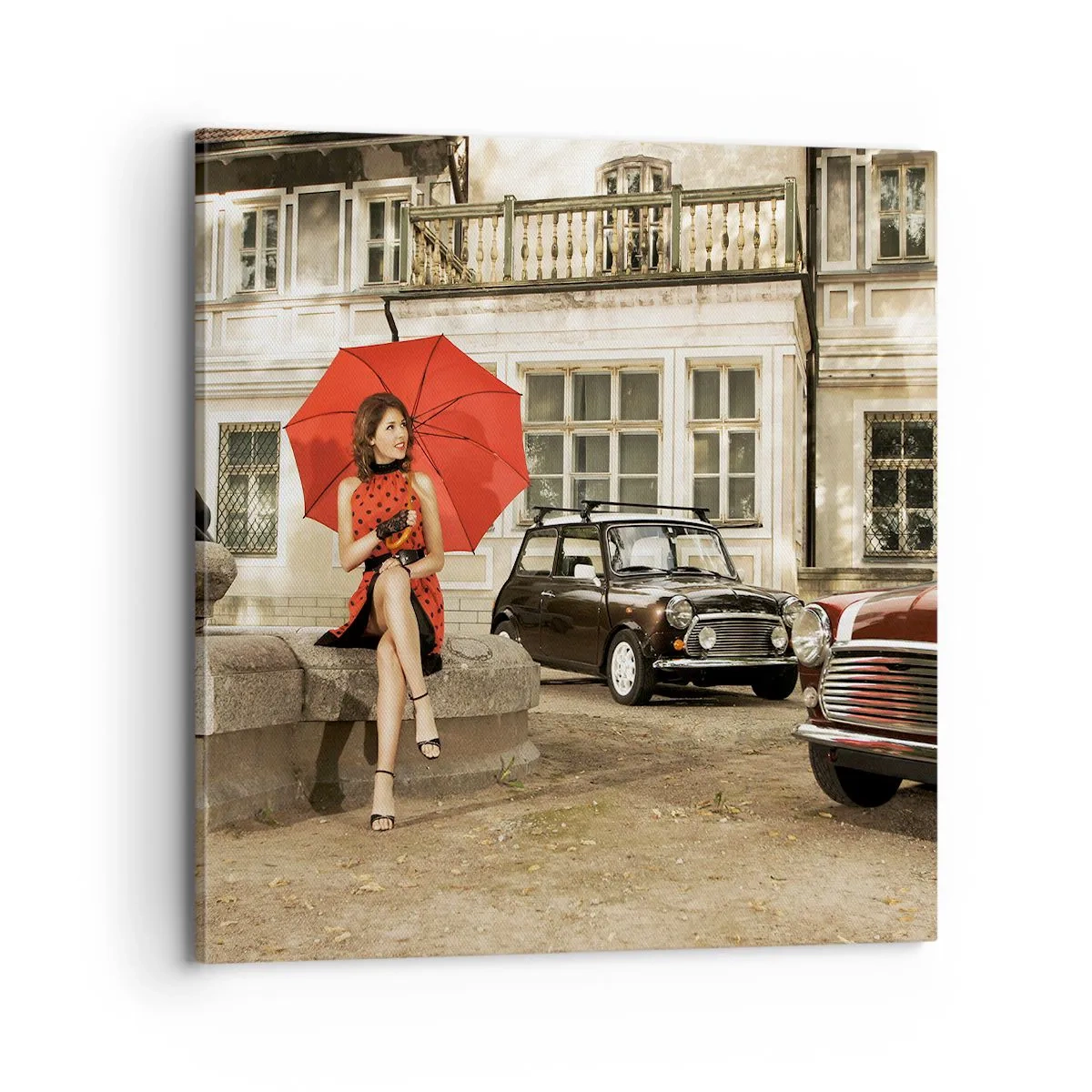 Schilderen op canvas - Een sentimentele mini-reis - 70x70 cm