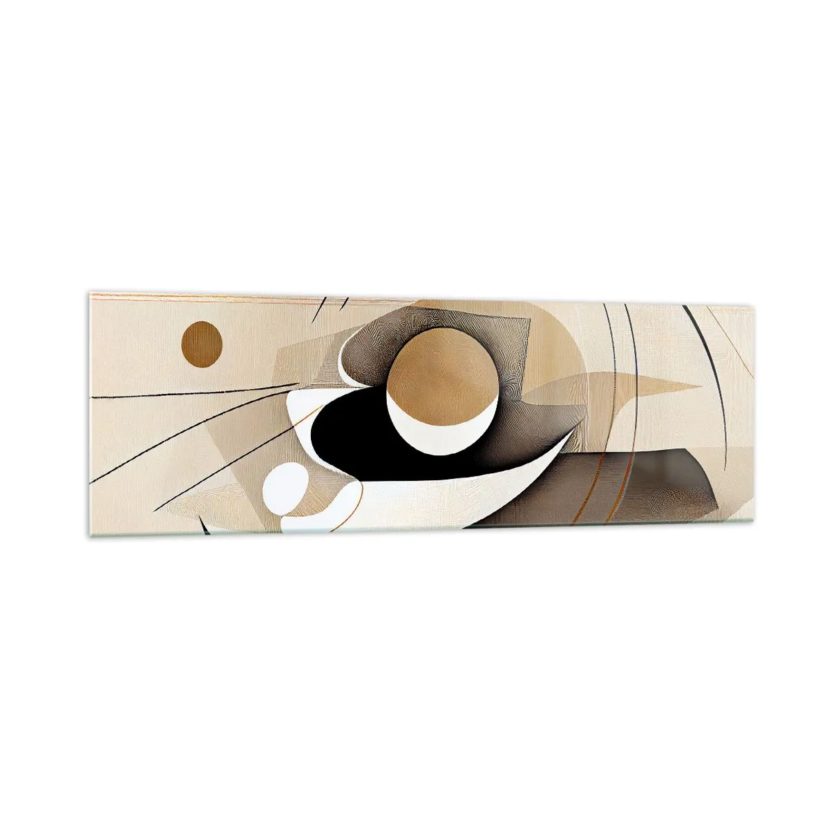 Schilderen op glas - Compositie: de essentie van de dingen - 160x50 cm