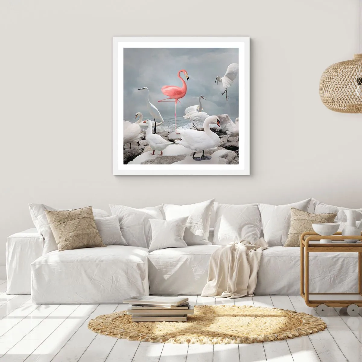 Poster in een witte lijst - Hoe ben ik hier terecht gekomen? - 60x60 cm