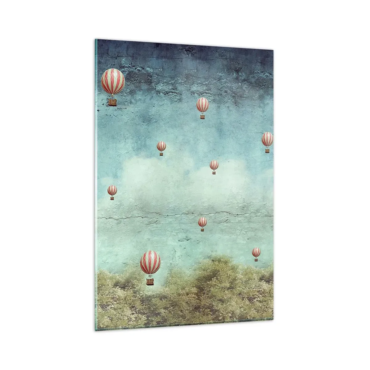 Schilderen op glas - Vrij van de drukte van het leven - 80x120 cm
