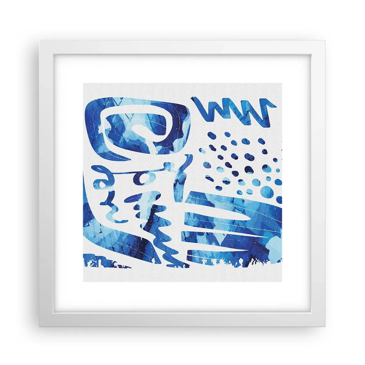 Poster in een witte lijst - Terug naar de wortels - 30x30 cm