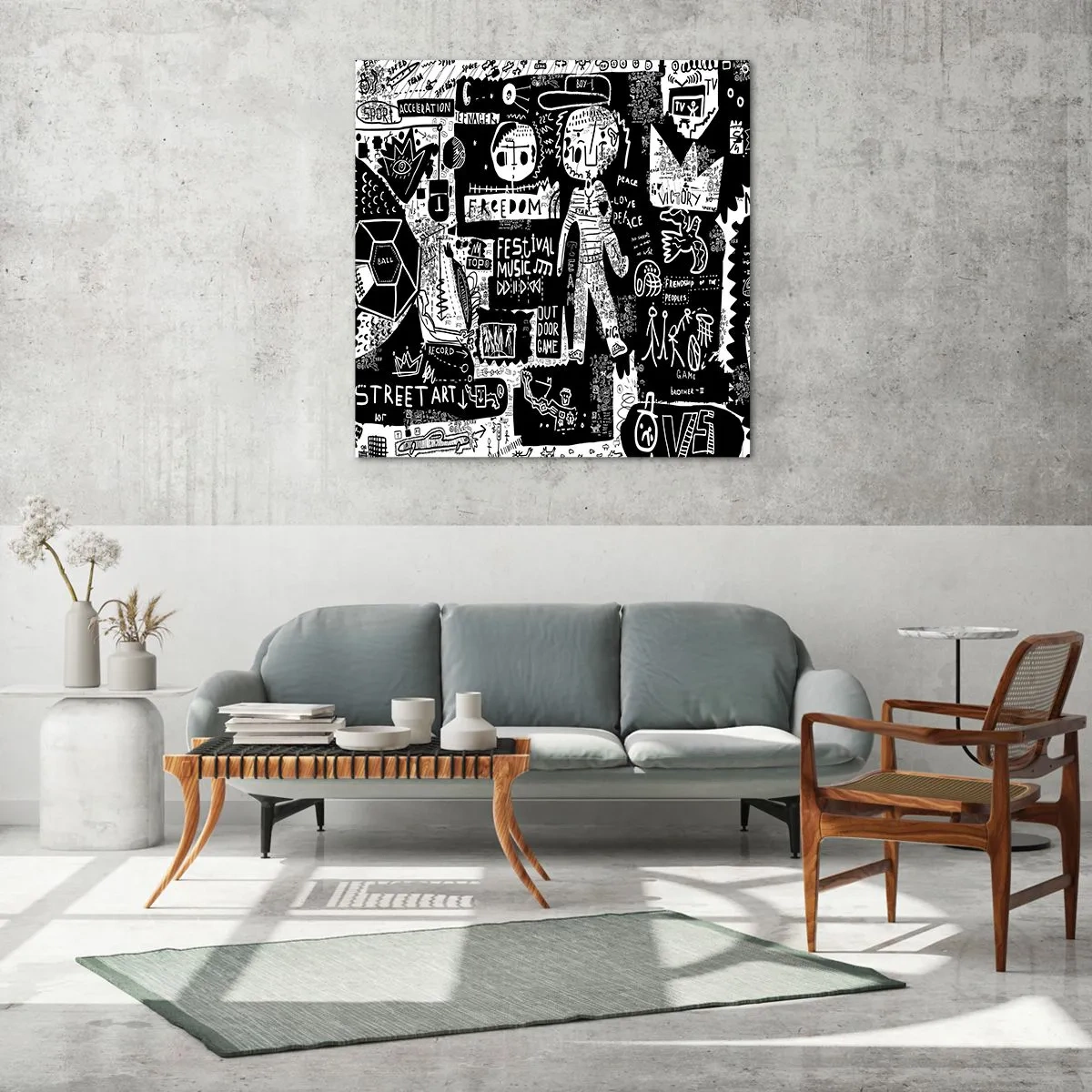 Schilderen op glas - Geestelijke jeugd van wet en vreugde - 70x70 cm