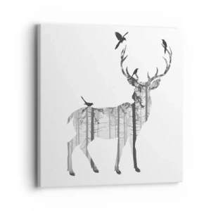 Schilderen op canvas - Goede bosgeest - 30x30 cm