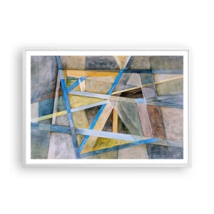 Poster in een witte lijst - Recht of diagonaal? - 100x70 cm