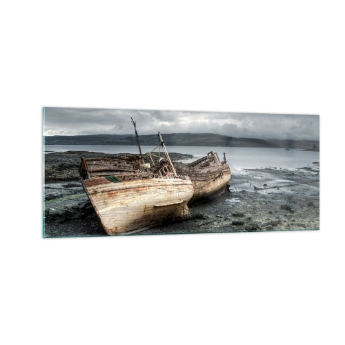 Schilderen op glas - Als teken van waardige ontberingen - 100x40 cm