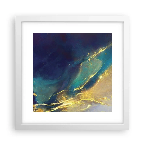 Poster in een witte lijst - De gouden poel - 30x30 cm