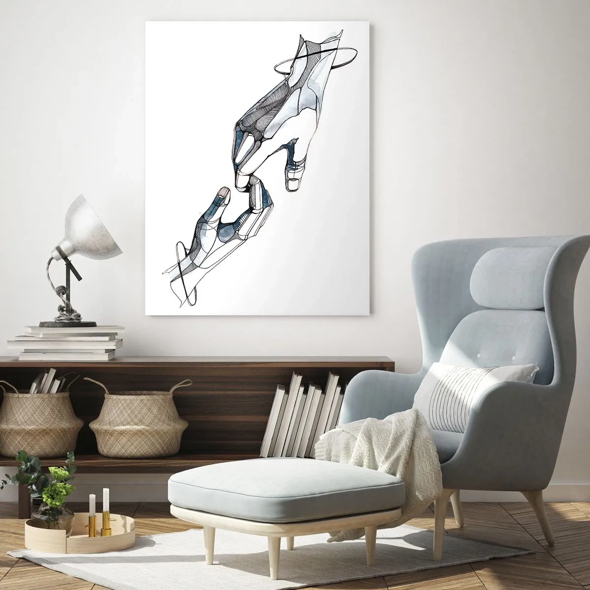 Schilderen op glas - Een goed gebaar - 50x70 cm