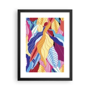 Poster in een zwarte lijst - Een kleurrijke puinhoop - 30x40 cm