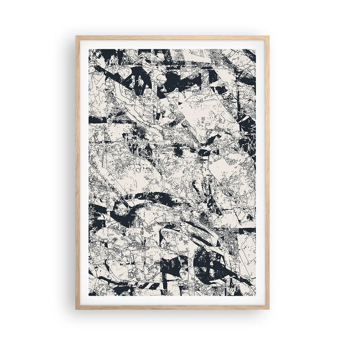 Een poster in een licht eiken lijst - Interpenetratie van tegenstellingen - 70x100 cm