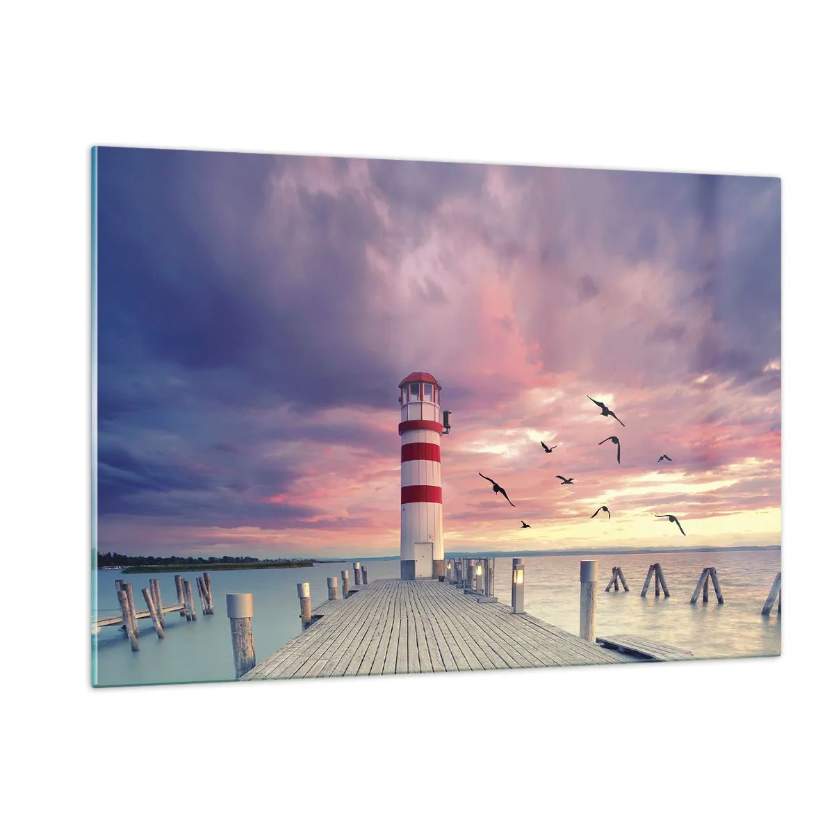 Schilderen op glas - Het is tijd naar de haven te gaan - 120x80 cm
