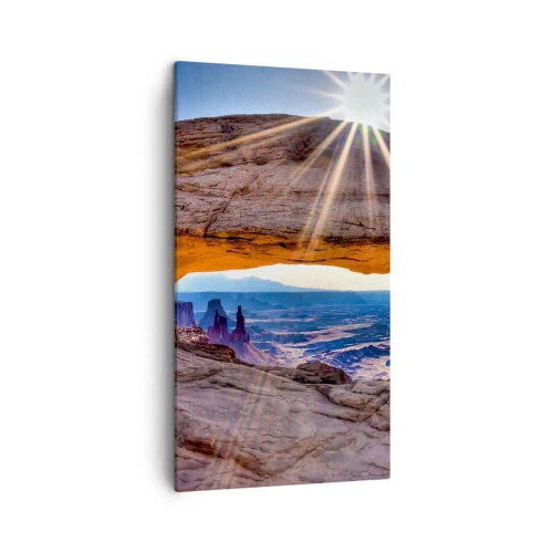 Schilderen op canvas - Door de rotspoort - 45x80 cm