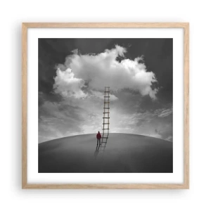 Een poster in een licht eiken lijst - Alles is mogelijk - 50x50 cm