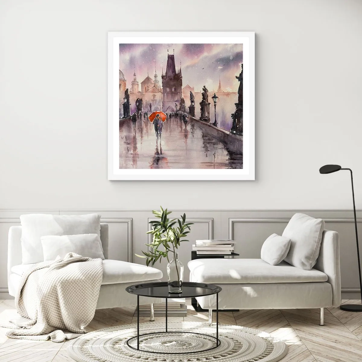 Poster in een witte lijst - Mensen veranderen niet - 30x30 cm