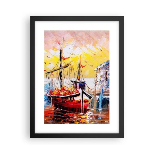 Poster in een zwarte lijst - Gelukkige terugkeer - 30x40 cm