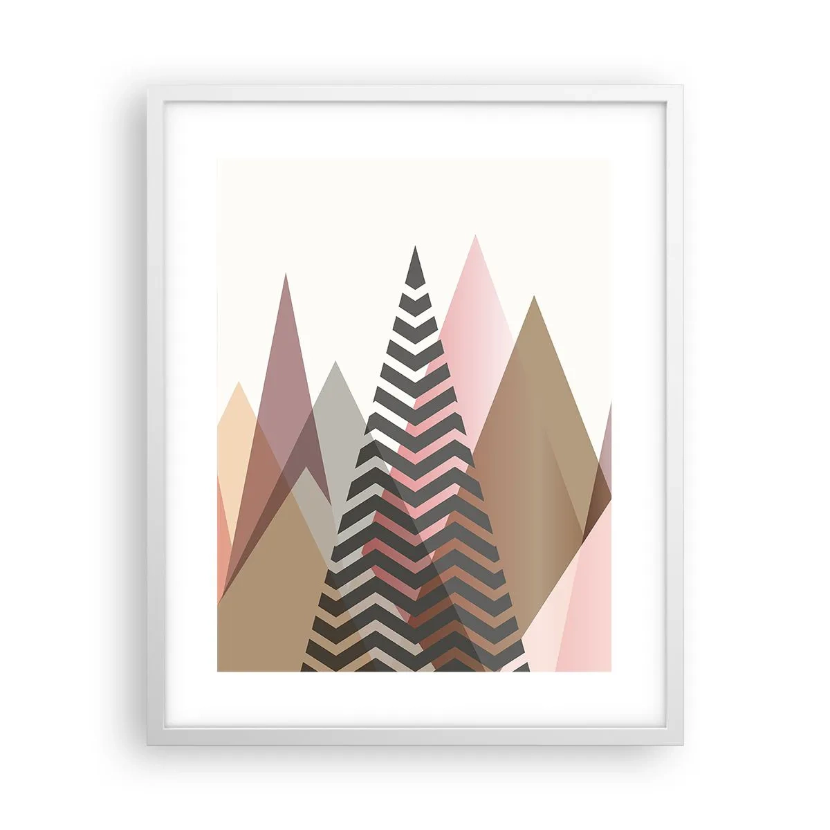 Poster in een witte lijst - Piramidaal uitzicht - 40x50 cm
