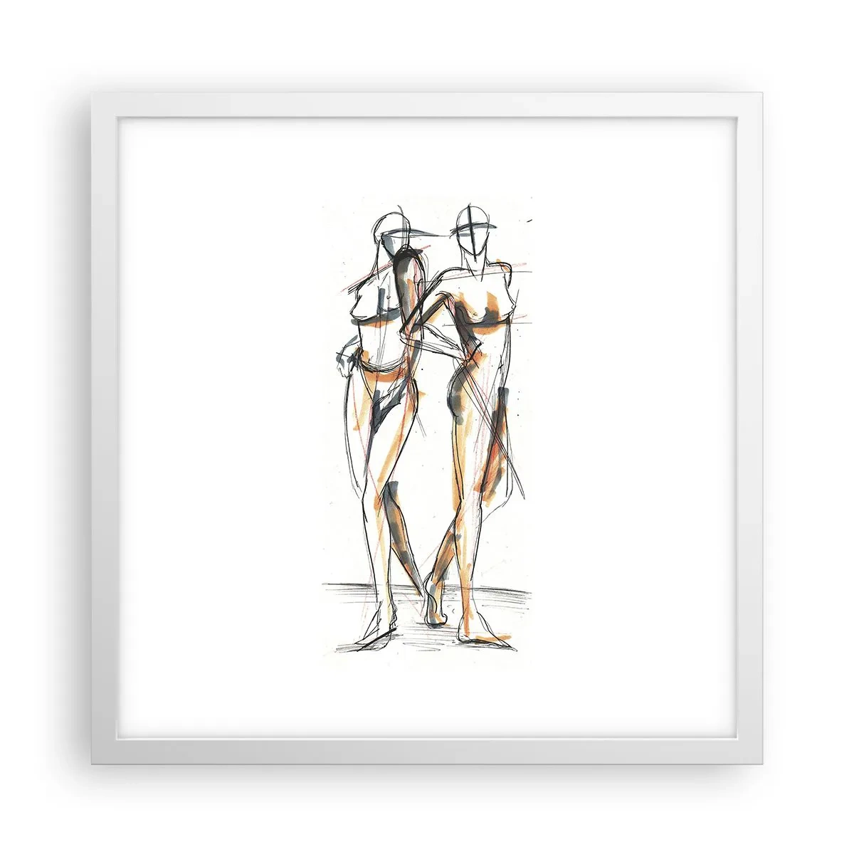 Poster in een witte lijst - Een studie van genade - 40x40 cm