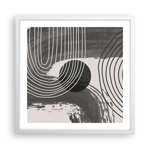 Poster in een witte lijst - Het ovaal wint - 50x50 cm