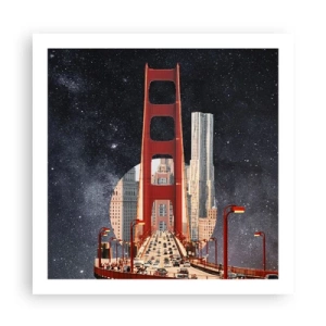 Poster - Altijd in het centrum - 60x60 cm