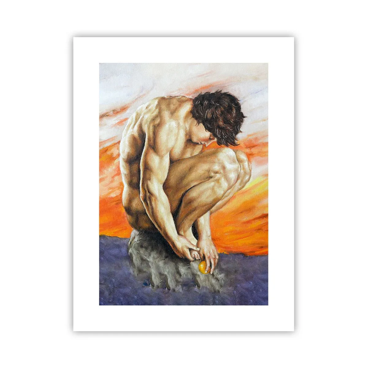 Poster - Ondergedompeld in zichzelf - 30x40 cm