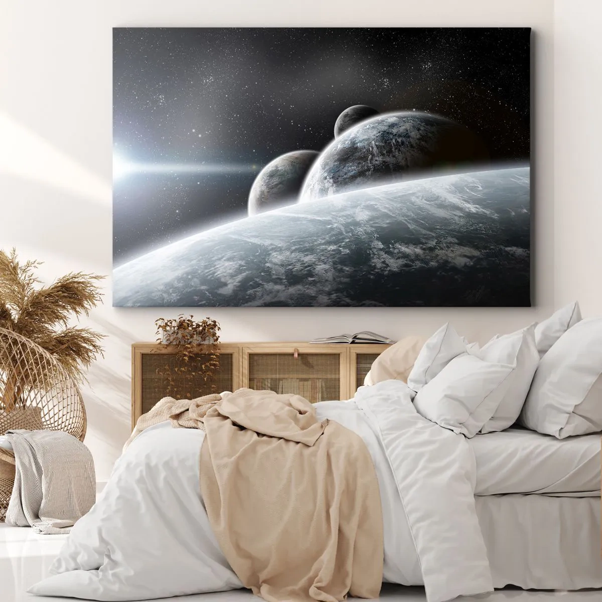 Schilderen op canvas - Kosmische muziek van de sferen - 100x70 cm