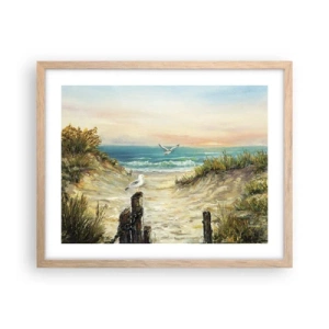 Een poster in een licht eiken lijst - Windstille afzondering - 50x40 cm