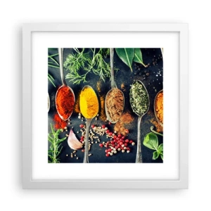 Poster in een witte lijst - Culinaire magie - 30x30 cm