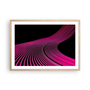 Een poster in een licht eiken lijst - Avenue van licht - 70x50 cm
