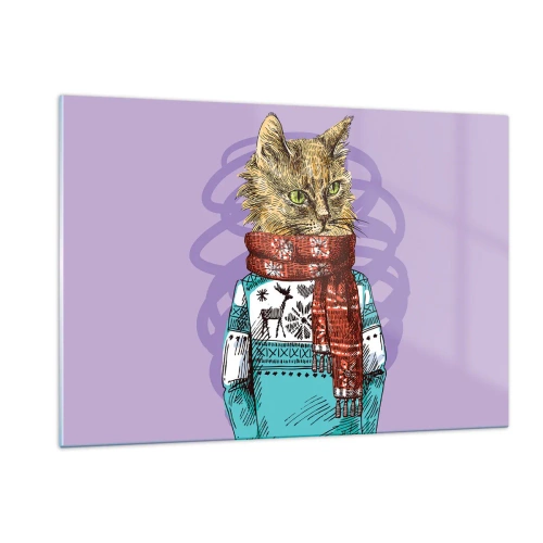 Schilderen op glas - De kat niet alleen in schoenen - 120x80 cm