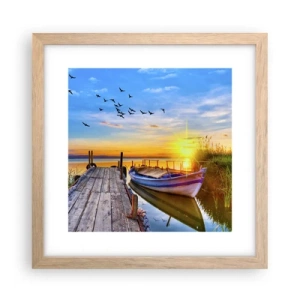 Een poster in een licht eiken lijst - Ik zie je morgen - 30x30 cm