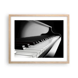 Een poster in een licht eiken lijst - Harmonie van vormen en kleuren - 50x40 cm