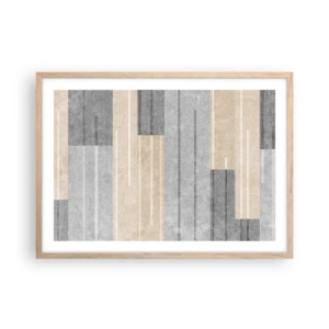 Een poster in een licht eiken lijst - Compositie: houd verticaal - 70x50 cm