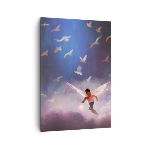 Schilderen op canvas - Je hebt verbeeldingskracht en moed nodig - 70x100 cm