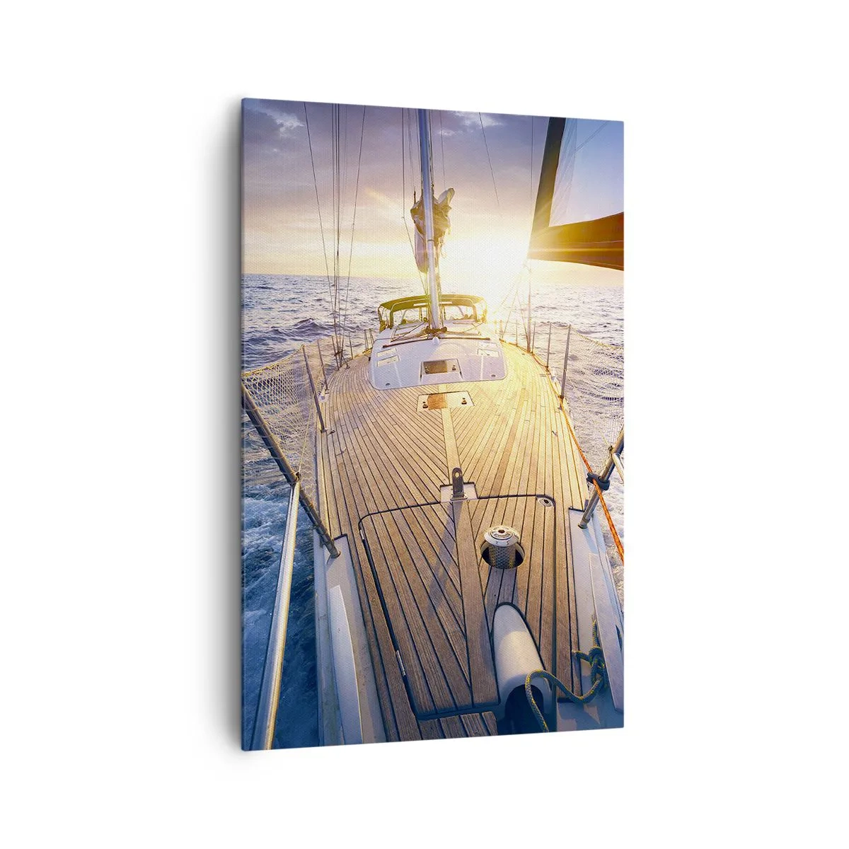 Schilderen op canvas - Lopend op de golven - 80x120 cm