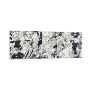 Schilderen op glas - Interpenetratie van tegenstellingen - 90x30 cm