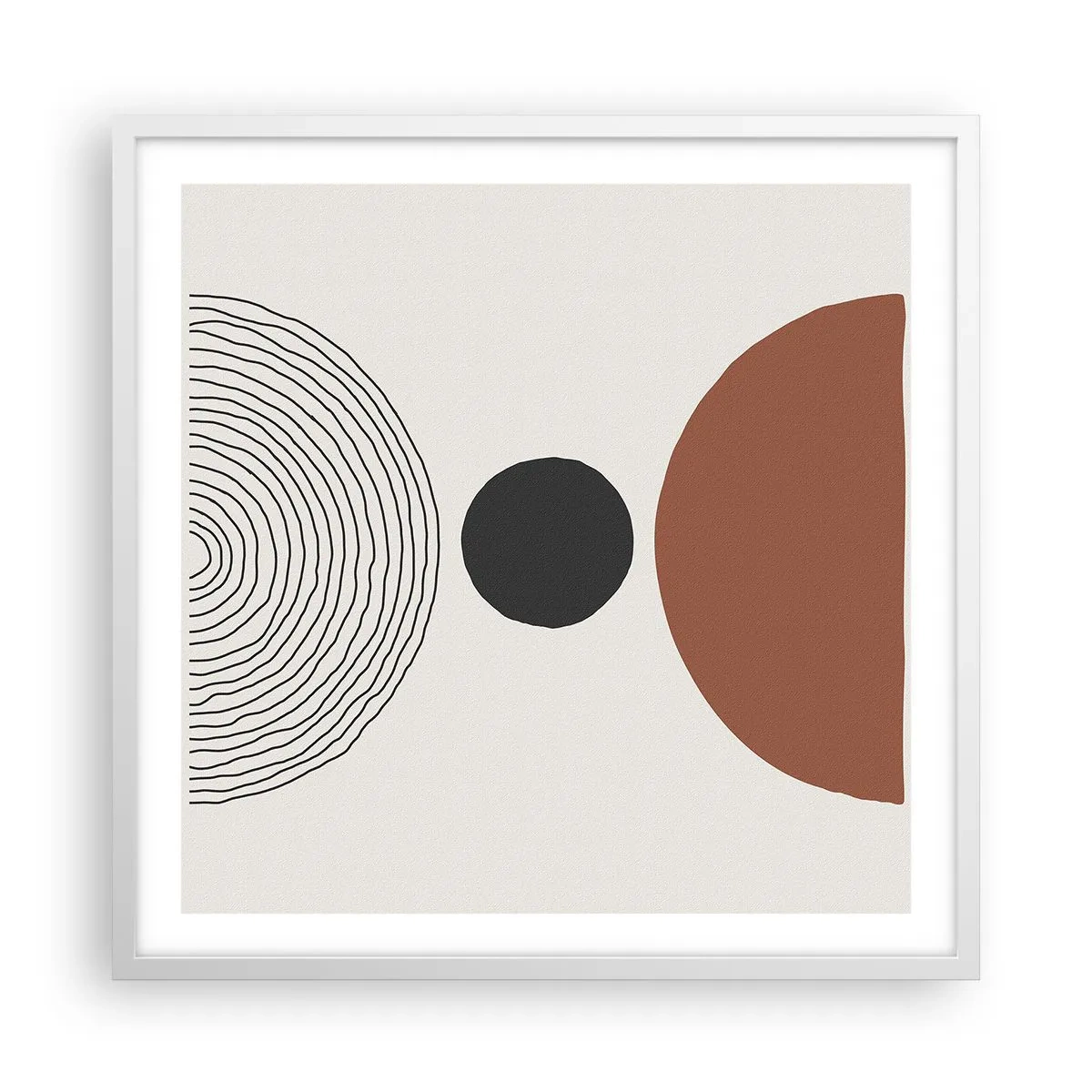 Poster in een witte lijst - Het middelpunt van de aandacht - 60x60 cm