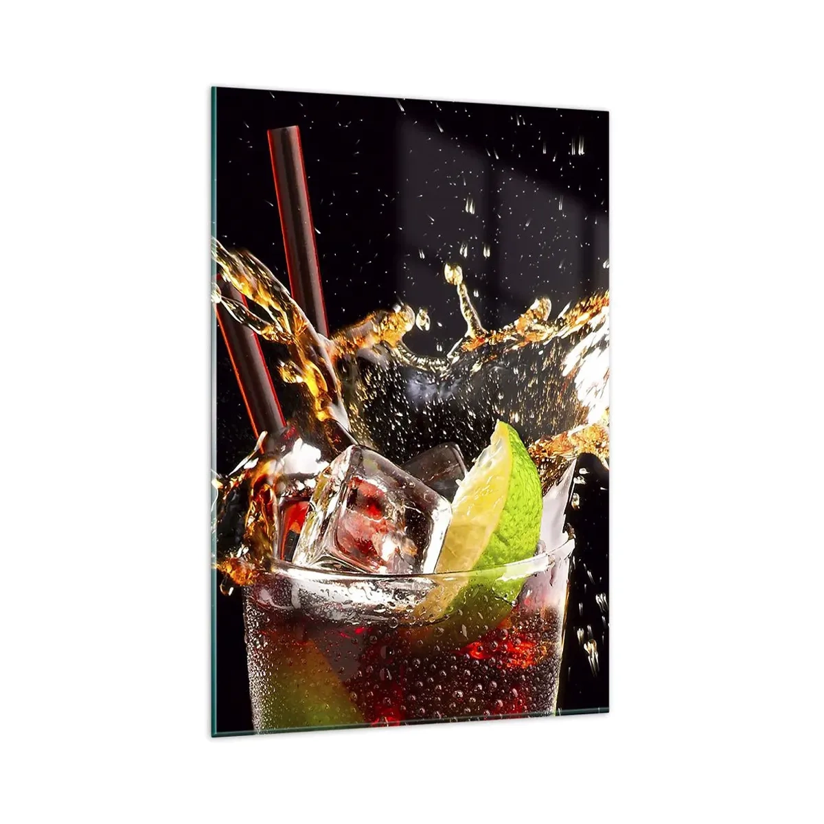 Schilderen op glas - Vreugde en energie van kleuren - 80x120 cm