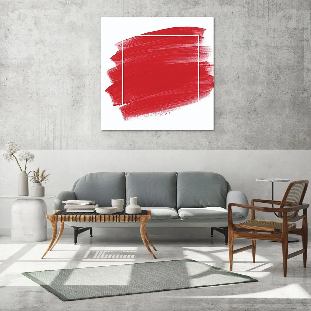 Schilderen op glas - Uit het frame - 50x50 cm