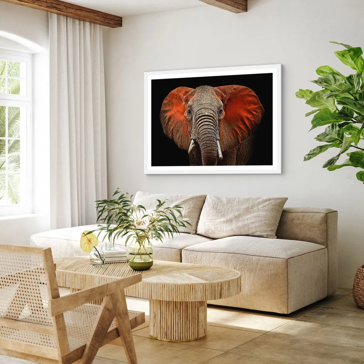 Poster in een witte lijst - Ik ben wild, en jij? - 50x40 cm