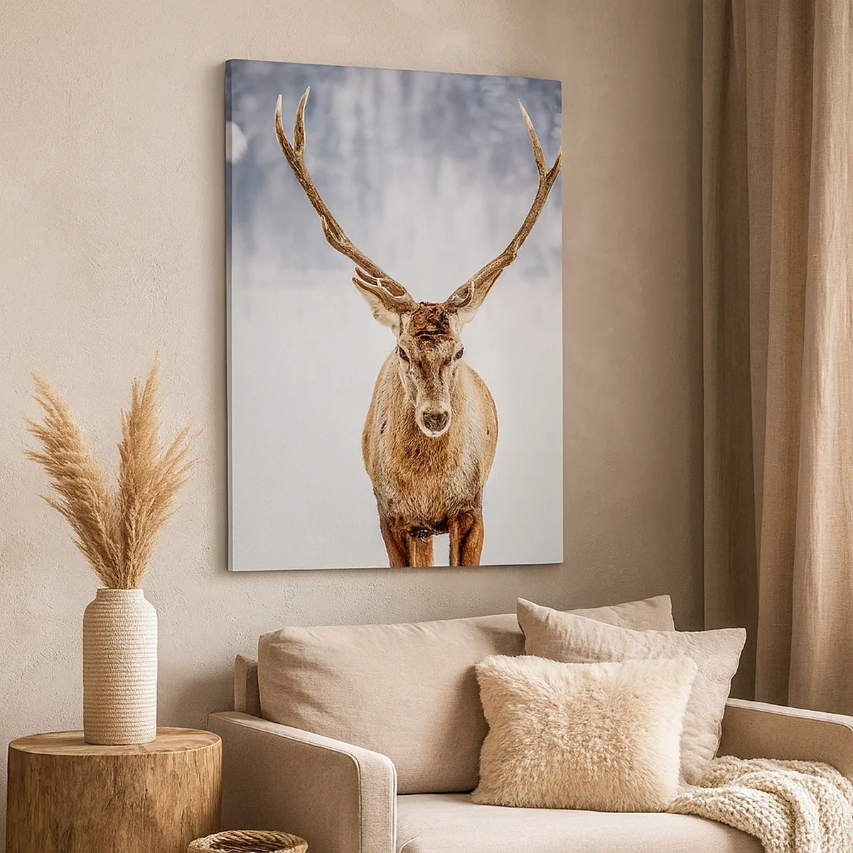 Schilderen op canvas - Recht uit de sneeuwmist - 50x70 cm