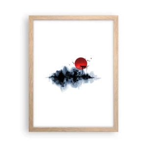 Een poster in een licht eiken lijst - Japanse weergave - 30x40 cm