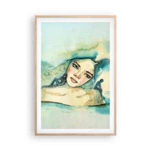 Een poster in een licht eiken lijst - Ben ik blauw? - 61x91 cm